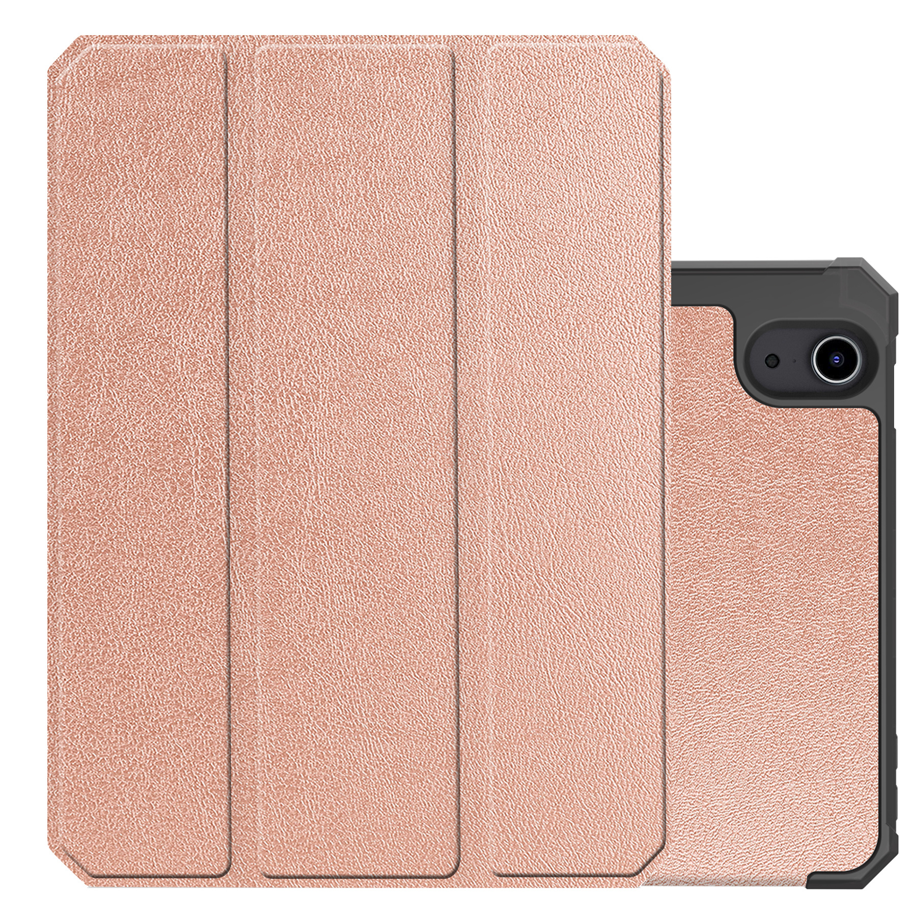 NoXx Hoesje Geschikt voor iPad Mini 6 Hoesje Case Hard Cover Hoes Book Case Met Uitsparing Geschikt voor Apple Pencil - Rosé goud