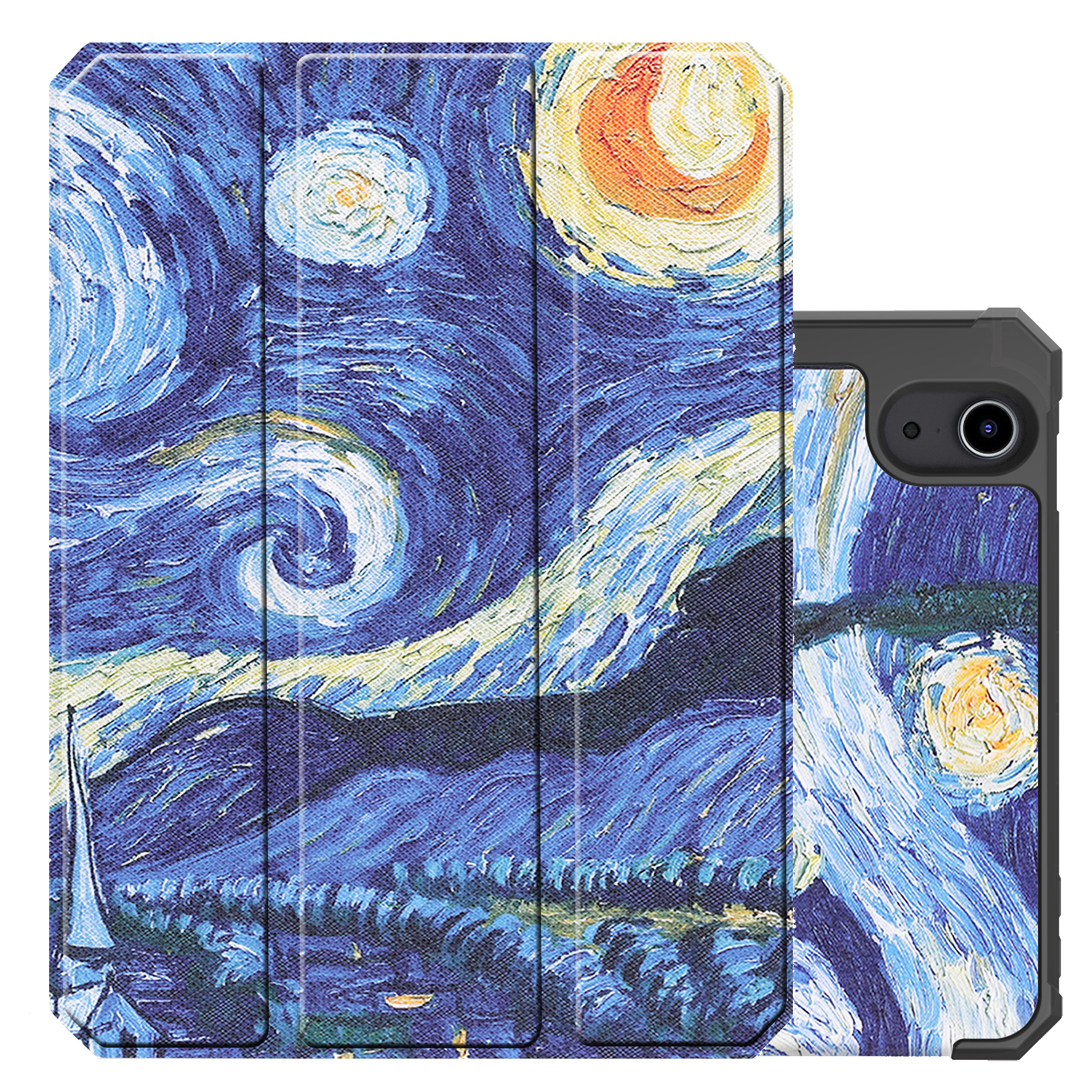 NoXx Hoesje Geschikt voor iPad Mini 6 Hoesje Case Hard Cover Hoes Book Case Met Uitsparing Geschikt voor Apple Pencil - Sterrenhemel