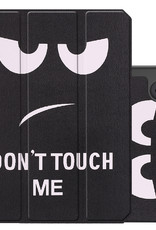 NoXx Hoesje Geschikt voor iPad Mini 6 Hoesje Case Hard Cover Hoes Book Case Met Uitsparing Geschikt voor Apple Pencil - Don't Touch Me