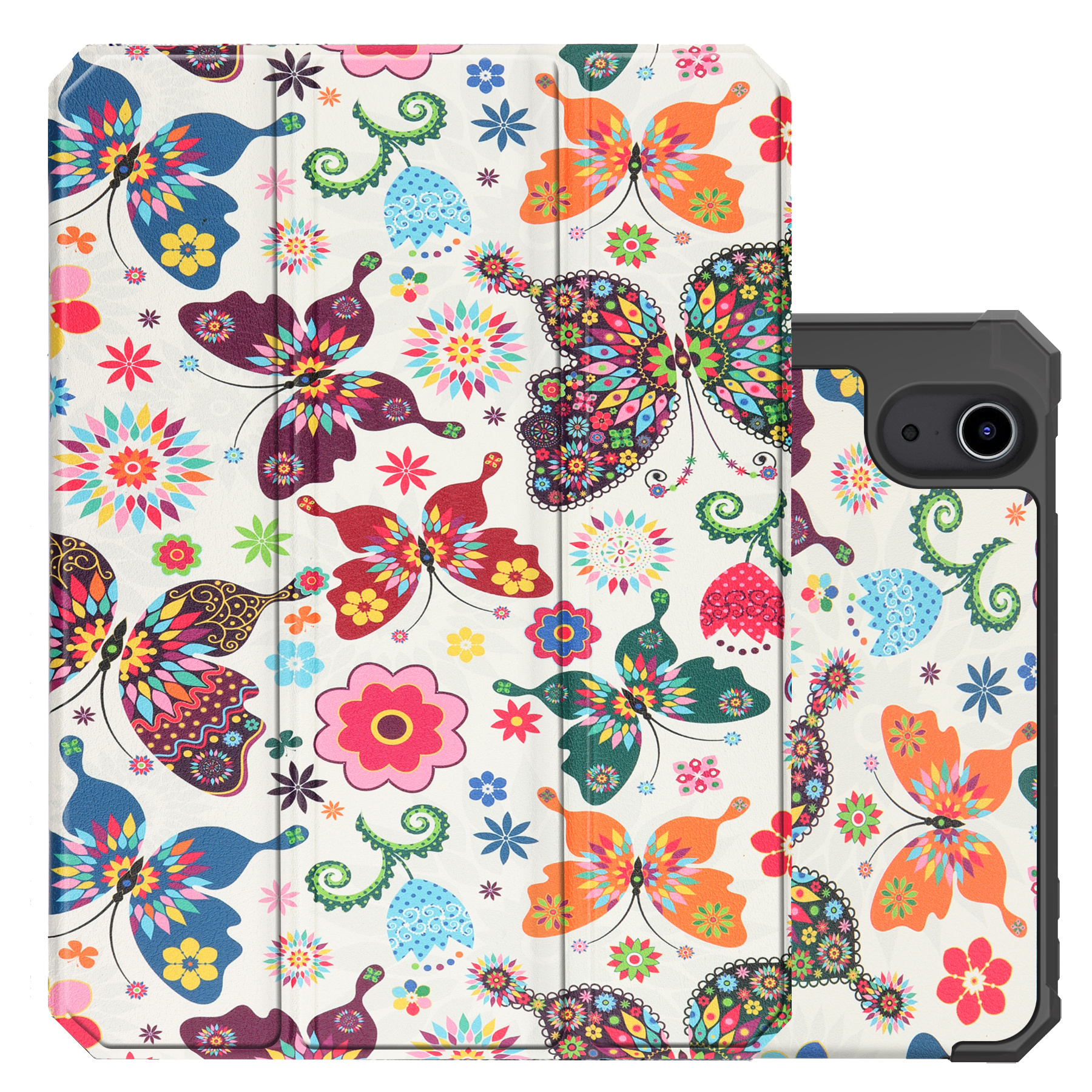 NoXx Hoesje Geschikt voor iPad Mini 6 Hoesje Case Hard Cover Hoes Book Case Met Uitsparing Geschikt voor Apple Pencil - Vlinders