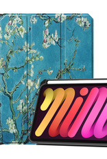 Nomfy iPad Mini 6 Hoesje Case Bloesem - Hoes Met Uitsparing Apple Pencil - iPad Mini 6 Hoes Hardcover Hoesje Bloesem Bookcase