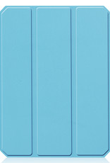 Nomfy Hoes Geschikt voor iPad Mini 6 Hoes Tri-fold Tablet Hoesje Case Met Uitsparing Geschikt voor Apple Pencil - Hoesje Geschikt voor iPad Mini 6 Hoesje Hardcover Bookcase - Lichtblauw