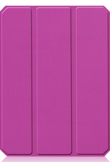 Nomfy Hoes Geschikt voor iPad Mini 6 Hoes Tri-fold Tablet Hoesje Case Met Uitsparing Geschikt voor Apple Pencil - Hoesje Geschikt voor iPad Mini 6 Hoesje Hardcover Bookcase - Paars