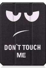 Nomfy Hoes Geschikt voor iPad Mini 6 Hoes Tri-fold Tablet Hoesje Case Met Uitsparing Geschikt voor Apple Pencil - Hoesje Geschikt voor iPad Mini 6 Hoesje Hardcover Bookcase - Don't Touch Me