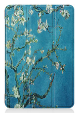 BASEY. Hoesje Geschikt voor iPad Mini 6 Hoes Case Tablet Hoesje Tri-fold - Hoes Geschikt voor iPad Mini 6 Hoesje Hard Cover Bookcase Hoes - Bloesem