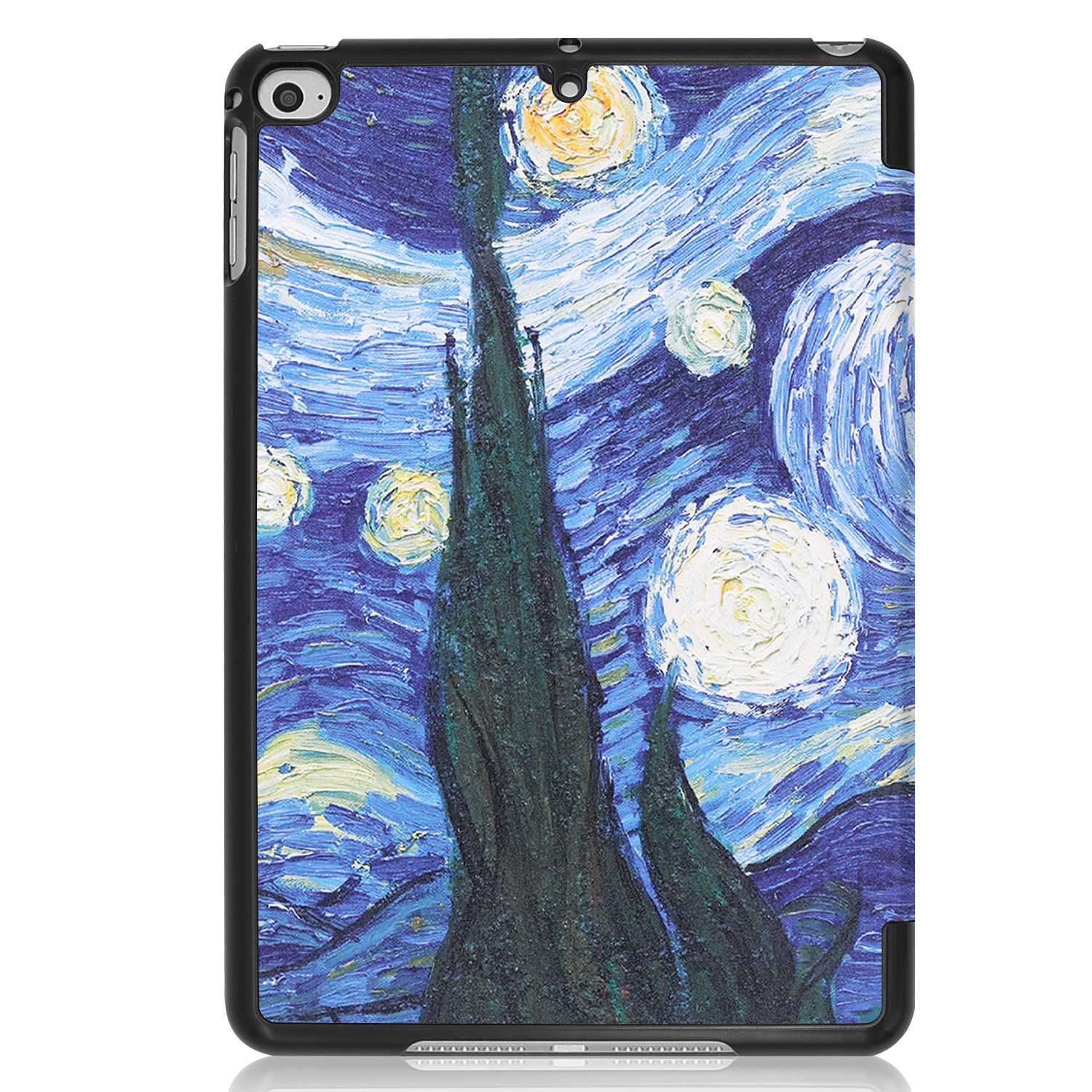 BASEY. Hoesje Geschikt voor iPad Mini 6 Hoes Case Tablet Hoesje Tri-fold - Hoes Geschikt voor iPad Mini 6 Hoesje Hard Cover Bookcase Hoes - Sterrenhemel