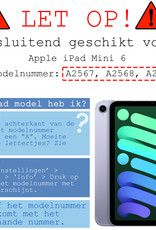 Nomfy iPad Mini 6 Hoesje Case Zwart - iPad Mini 6 Hoes Hardcover Hoesje Zwart Bookcase