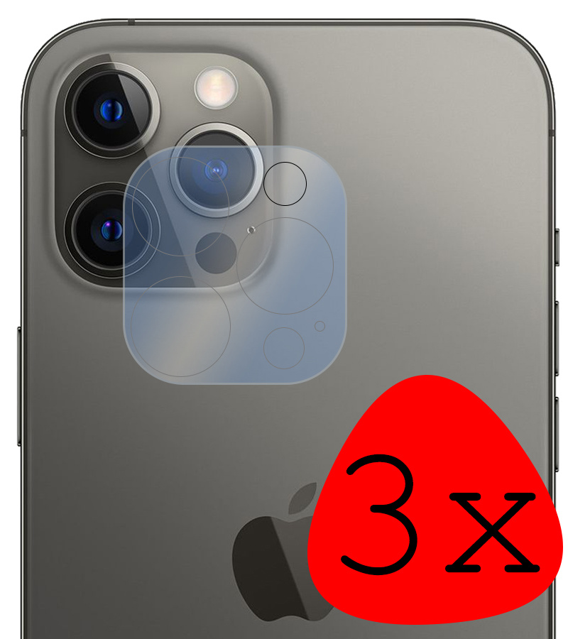BASEY. Screenprotector Geschikt voor iPhone 12 Pro Max Camera Screenprotector Tempered Glass Beschermglas Camera - Screenprotector Geschikt voor iPhone 12 Pro Max Camera Screen Protector - 3 Stuks