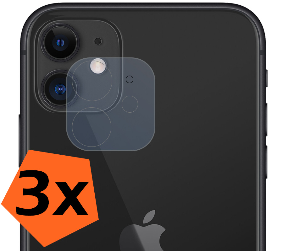 Nomfy Screenprotector Geschikt voor iPhone 12 Camera Screen Protector Beschermglas - Screenprotector Geschikt voor iPhone 12 Camera Screenprotector Tempered Glass - 3 PACK