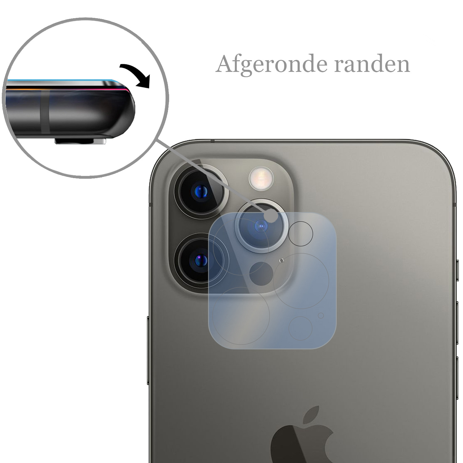 Nomfy Screenprotector Geschikt voor iPhone 12 Pro Max Camera Screen Protector Beschermglas - Screenprotector Geschikt voor iPhone 12 Pro Max Camera Screenprotector Tempered Glass