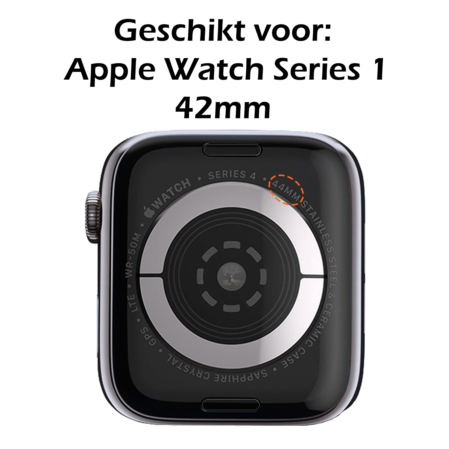 Nomfy Hoesje Geschikt voor Apple Watch Series 1 42 mm Hoes Siliconen Case Cover - Hoes Geschikt voor Apple Watch Series 1 42 mm Hoesje - Transparant