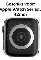 Nomfy Hoesje Geschikt voor Apple Watch Series 2 42 mm Hoes Siliconen Case Cover - Hoes Geschikt voor Apple Watch Series 2 42 mm Hoesje - Transparant - 2 PACK