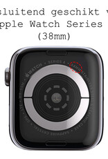 BASEY. Hoes Geschikt voor Apple Watch Series 3 38 mm Hoesje Siliconen Case - Hoesje Geschikt voor Apple Watch Series 3 38 mm Hoes - Transparant - 2 Stuks