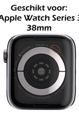 Nomfy Hoesje Geschikt voor Apple Watch Series 3 38 mm Hoes Siliconen Case Cover - Hoes Geschikt voor Apple Watch Series 3 38 mm Hoesje - Transparant - 2 PACK