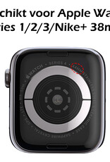 Nomfy Hoesje Geschikt voor Apple Watch Series 3 42 mm Hoes Siliconen Case Cover - Hoes Geschikt voor Apple Watch Series 3 42 mm Hoesje - Transparant