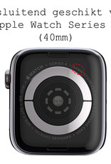 BASEY. Hoes Geschikt voor Apple Watch Series 4 40 mm Hoesje Siliconen Case - Hoesje Geschikt voor Apple Watch Series 4 40 mm Hoes - Transparant - 2 Stuks