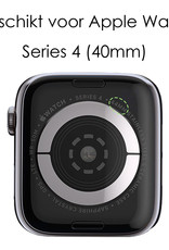 NoXx Hoes Geschikt voor Apple Watch Series 4 40 mm Siliconen Case - Hoesje Geschikt voor Apple Watch Series 4 40 mm Hoesje Cover Case - Transparant - 2x