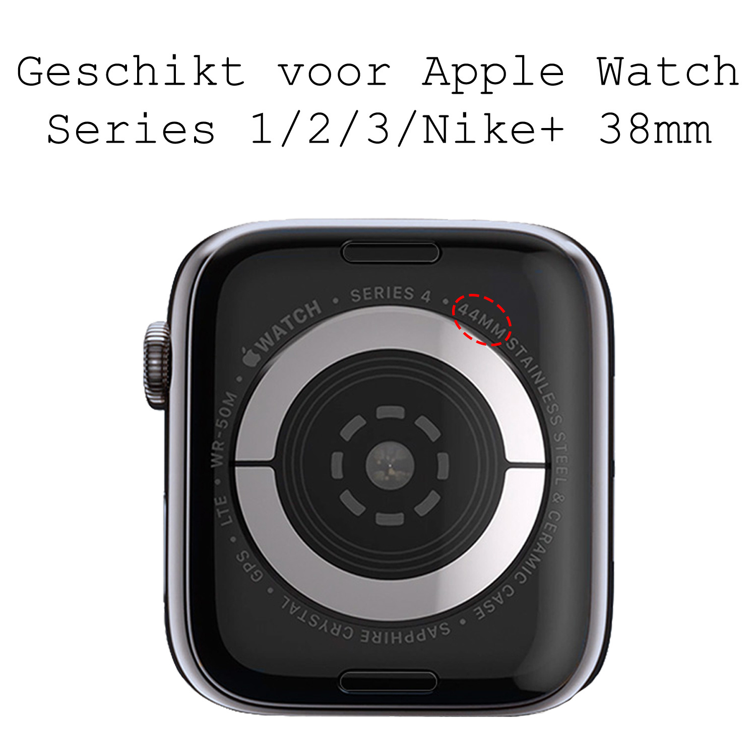 BASEY. Hoes Geschikt voor Apple Watch Series 5 44 mm Hoesje Siliconen Case - Hoesje Geschikt voor Apple Watch Series 5 44 mm Hoes - Transparant