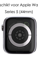 NoXx Hoes Geschikt voor Apple Watch Series 5 44 mm Siliconen Case - Hoesje Geschikt voor Apple Watch Series 5 44 mm Hoesje Cover Case - Transparant
