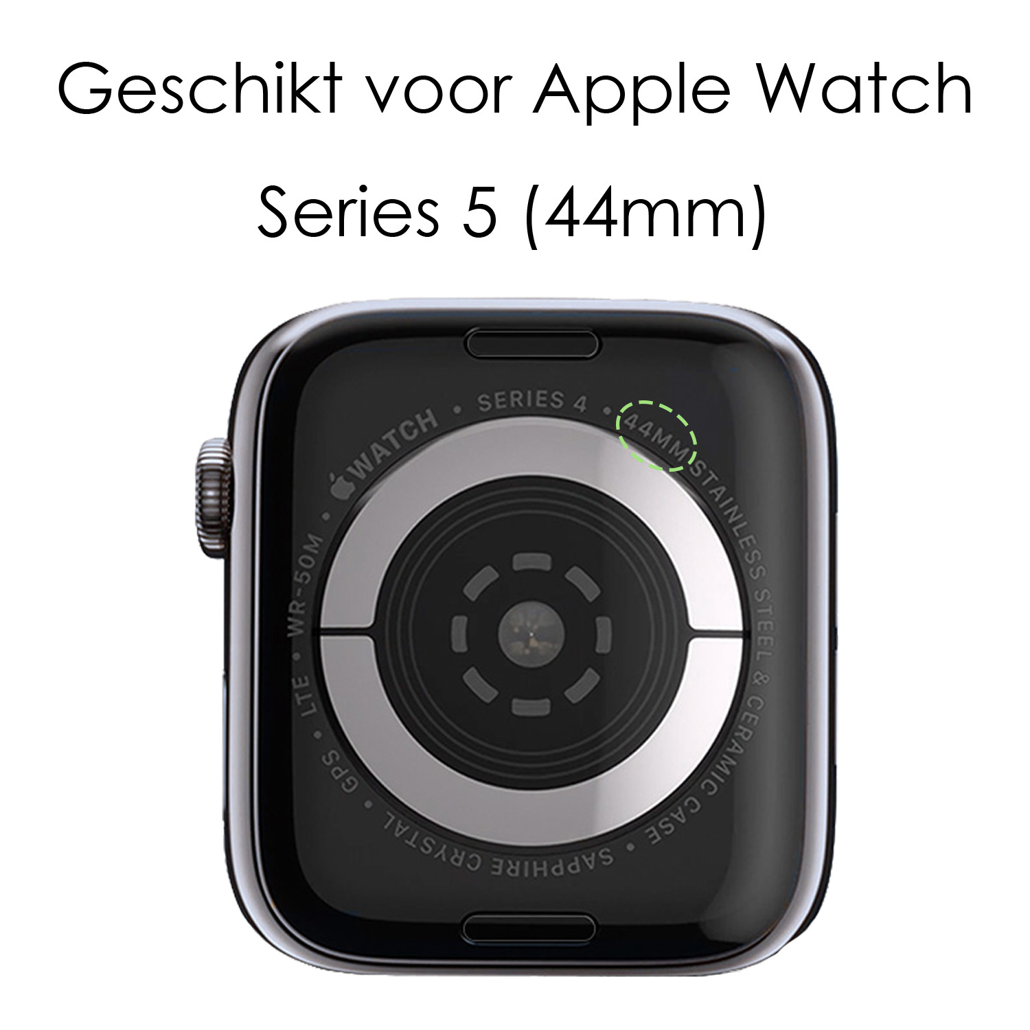NoXx Hoes Geschikt voor Apple Watch Series 5 44 mm Siliconen Case - Hoesje Geschikt voor Apple Watch Series 5 44 mm Hoesje Cover Case - Transparant