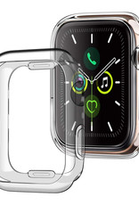 BASEY. Hoes Geschikt voor Apple Watch Series 6 40 mm Hoesje Siliconen Case - Hoesje Geschikt voor Apple Watch Series 6 40 mm Hoes - Transparant