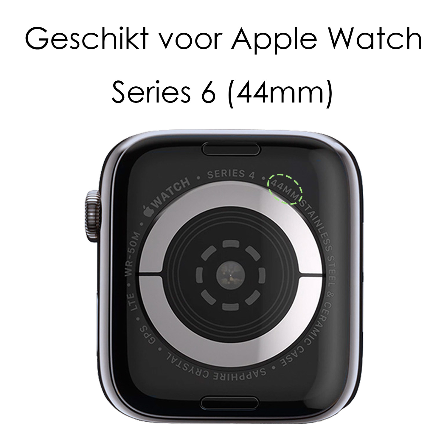 NoXx Hoes Geschikt voor Apple Watch Series 6 44 mm Siliconen Case - Hoesje Geschikt voor Apple Watch Series 6 44 mm Hoesje Cover Case - Transparant