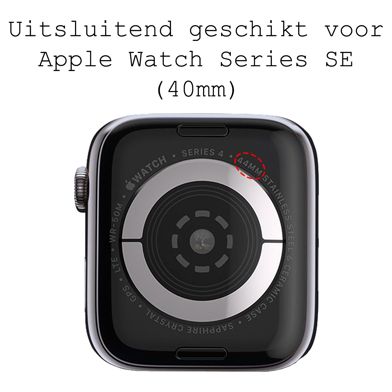 BASEY. Geschikt Voor Apple Watch SE Hoesje Siliconen 40 mm - Hoes Voor Apple Watch Siliconen Case - Geschikt voor Apple Watch Hoes Transparant