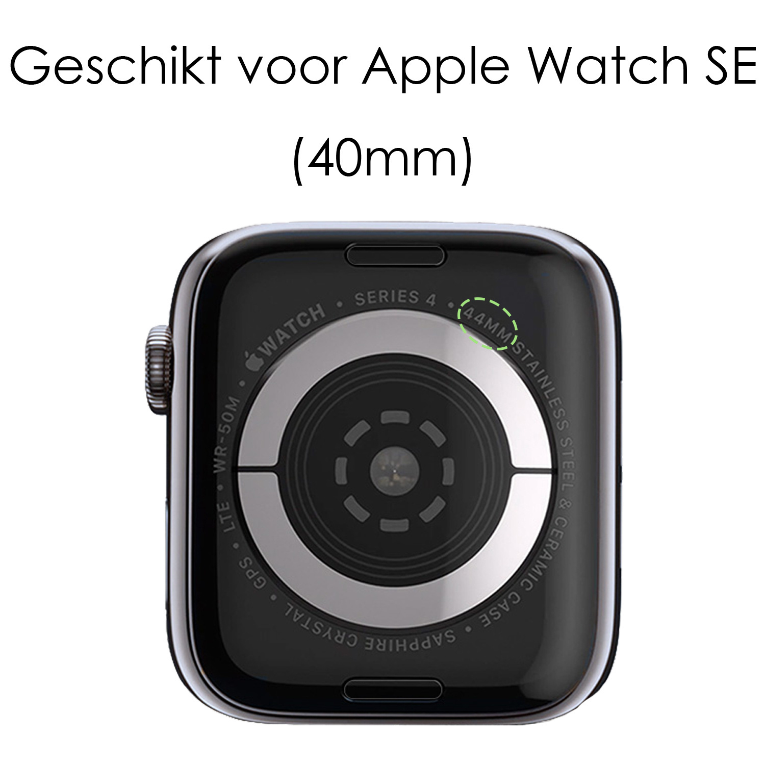 NoXx Geschikt Voor Apple Watch SE Hoes 40 mm - Voor Apple Watch Siliconen Case Transparant Hoesje