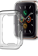 Nomfy Geschikt Voor Apple Watch SE Hoes Siliconen 40 mm - Hoes Voor Apple Watch Siliconen Case - Geschikt Voor Apple Watch SE Hoesje Transparant