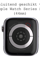 BASEY. Geschikt Voor Apple Watch SE Hoesje Siliconen 44 mm - Hoes Voor Apple Watch Siliconen Case - Geschikt voor Apple Watch Hoes Transparant