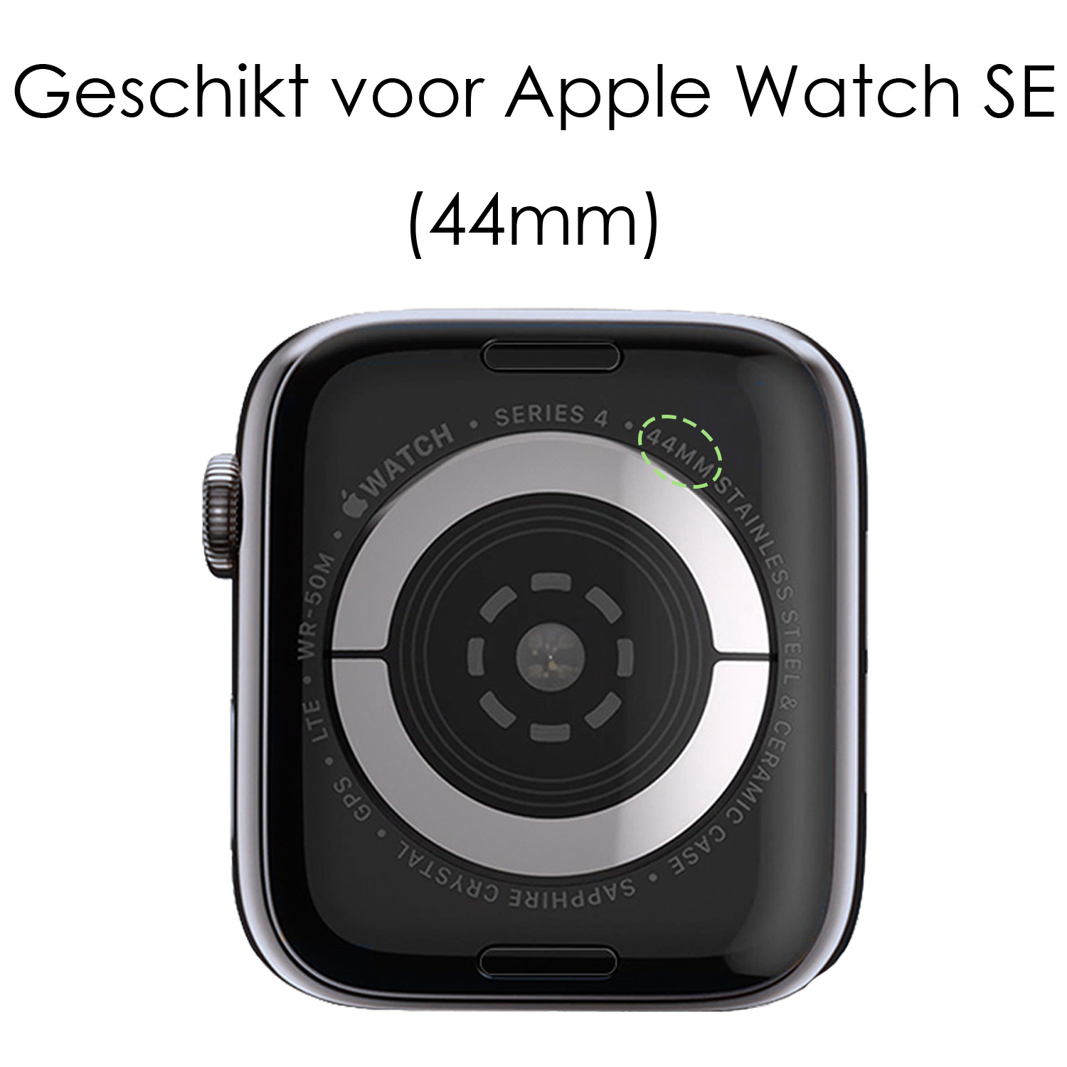 NoXx Geschikt Voor Apple Watch SE Hoes 44 mm - Voor Apple Watch Siliconen Case Transparant Hoesje