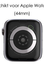 NoXx Geschikt Voor Apple Watch SE Hoes 44 mm - Voor Apple Watch Siliconen Case Transparant Hoesje - 2x