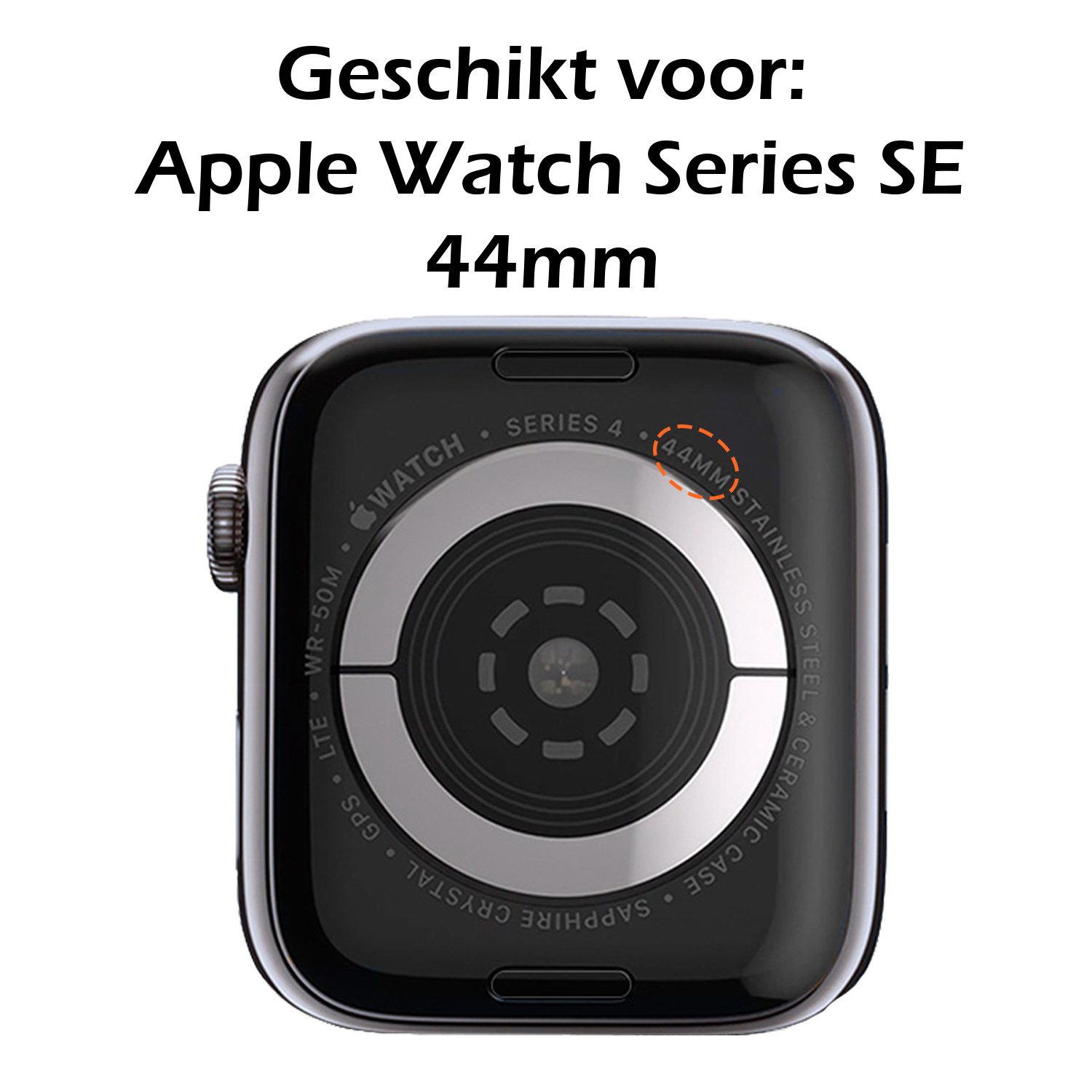 Nomfy Geschikt Voor Apple Watch SE Hoes Siliconen 44 mm - Hoes Voor Apple Watch Siliconen Case - Geschikt Voor Apple Watch SE Hoesje Transparant