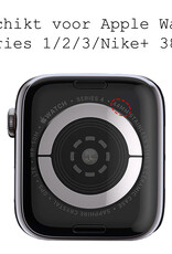 BASEY. Geschikt Voor Apple Watch Nike+ Hoesje Siliconen 38 mm - Hoes Voor Apple Watch Siliconen Case - Geschikt voor Apple Watch Hoes Transparant