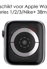 NoXx Geschikt Voor Apple Watch Nike+ Hoes 38 mm - Voor Apple Watch Siliconen Case Transparant Hoesje - 2x