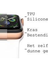 BASEY. Geschikt Voor Apple Watch Nike+ Hoesje Siliconen 42 mm - Hoes Voor Apple Watch Siliconen Case - Geschikt Voor Apple Watch Nike+ Hoes Transparant - 2 Stuks