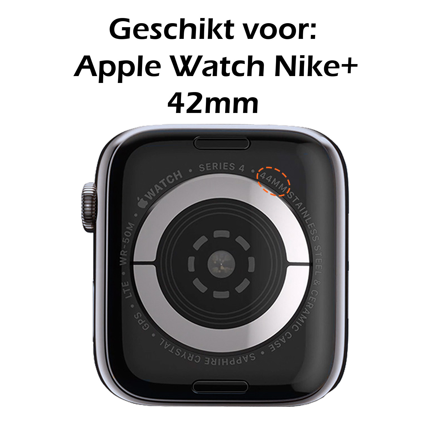 Nomfy Geschikt Voor Apple Watch Nike+ Hoes Siliconen 42 mm - Hoes Voor Apple Watch Siliconen Case - Geschikt Voor Apple Watch Nike+ Hoesje Transparant