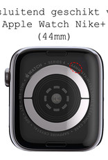 BASEY. Geschikt Voor Apple Watch Nike+ Hoesje Siliconen 44 mm - Hoes Voor Apple Watch Siliconen Case - Geschikt voor Apple Watch Hoes Transparant - 2 Stuks