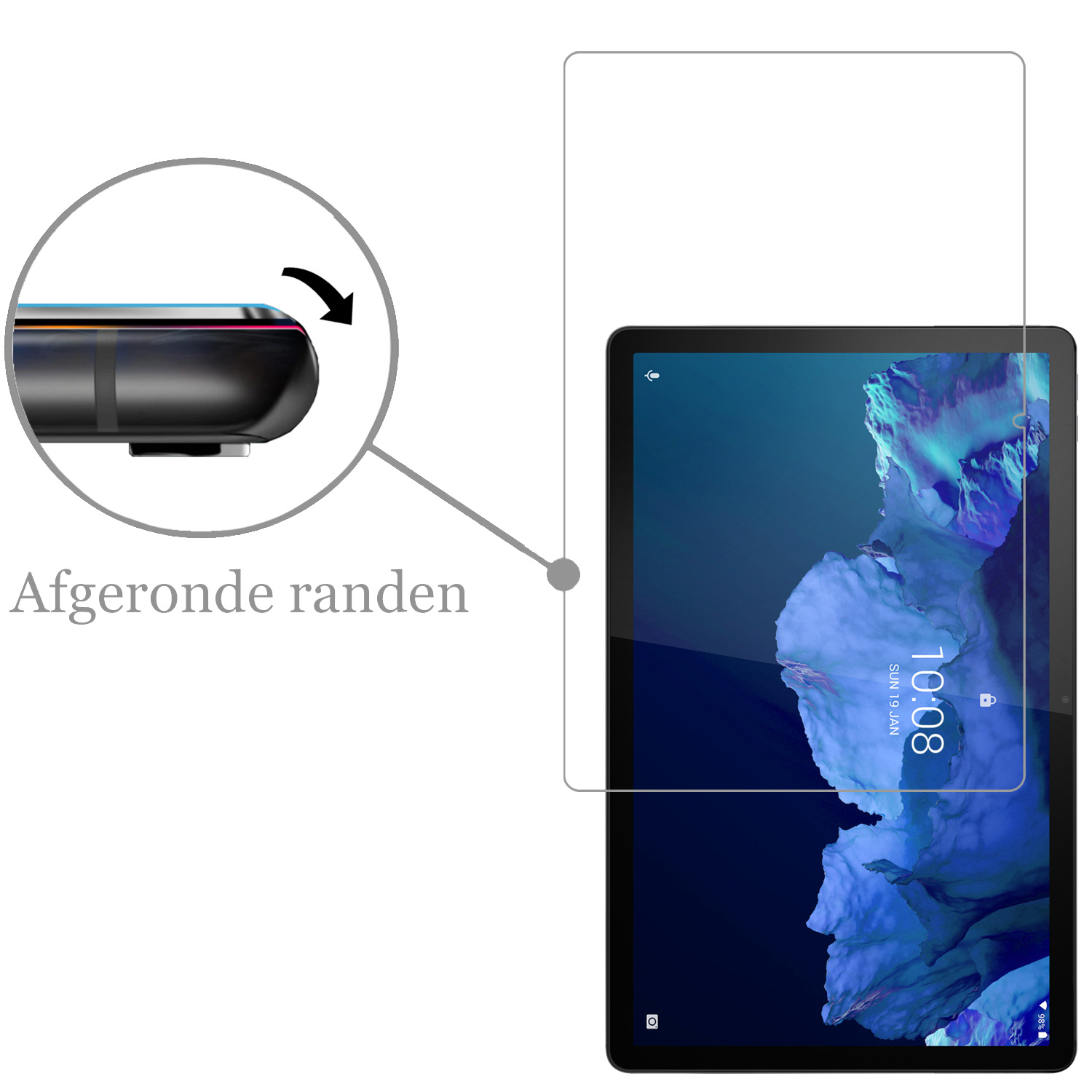 Nomfy Lenovo Tab P11 Screenprotector Bescherm Glas - Lenovo Tab P11 Screen Protector Tempered Glass