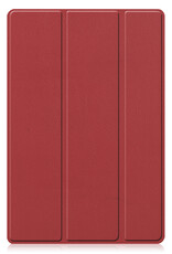 BASEY. Hoesje Geschikt voor Samsung Galaxy Tab A8 Hoes Case Tablet Hoesje Tri-fold - Hoes Geschikt voor Samsung Tab A8 Hoesje Hard Cover Bookcase Hoes - Donkerrood