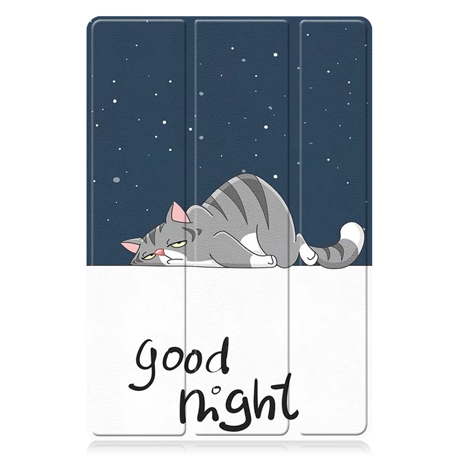 BASEY. Hoesje Geschikt voor Samsung Galaxy Tab A8 Hoes Case Tablet Hoesje Tri-fold - Hoes Geschikt voor Samsung Tab A8 Hoesje Hard Cover Bookcase Hoes - Kat