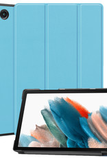 BASEY. Hoesje Geschikt voor Samsung Galaxy Tab A8 Hoes Case Tablet Hoesje Tri-fold - Hoes Geschikt voor Samsung Tab A8 Hoesje Hard Cover Bookcase Hoes - Lichtblauw