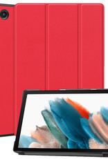BASEY. Hoesje Geschikt voor Samsung Galaxy Tab A8 Hoes Case Tablet Hoesje Tri-fold - Hoes Geschikt voor Samsung Tab A8 Hoesje Hard Cover Bookcase Hoes - Rood