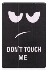 BASEY. Hoesje Geschikt voor Samsung Galaxy Tab A8 Hoes Case Tablet Hoesje Tri-fold - Hoes Geschikt voor Samsung Tab A8 Hoesje Hard Cover Bookcase Hoes - Don't Touch Me