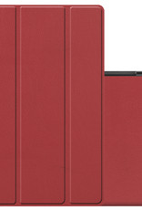 NoXx Hoesje Geschikt voor Samsung Galaxy Tab A8 Hoesje Case Hard Cover Hoes Book Case - Donkerrood