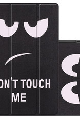 NoXx Hoesje Geschikt voor Samsung Galaxy Tab A8 Hoesje Case Hard Cover Hoes Book Case - Don't Touch Me