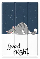 Nomfy Hoes Geschikt voor Samsung Galaxy Tab A8 Hoes Tri-fold Tablet Hoesje Case - Hoesje Geschikt voor Samsung Tab A8 Hoesje Hardcover Bookcase - Kat