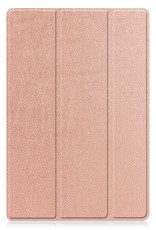 Nomfy Hoes Geschikt voor Samsung Galaxy Tab A8 Hoes Tri-fold Tablet Hoesje Case - Hoesje Geschikt voor Samsung Tab A8 Hoesje Hardcover Bookcase - Rosé goud