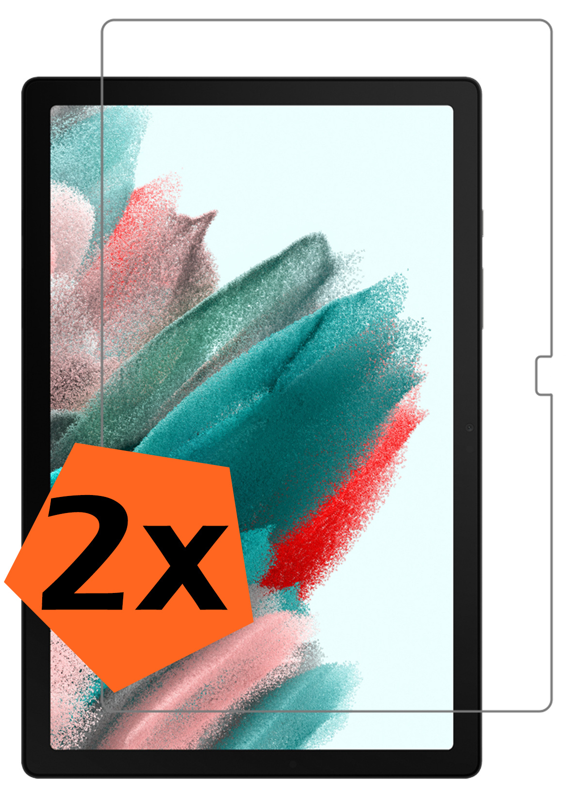 Nomfy Screenprotector Geschikt voor Samsung Galaxy Tab A8 Screenprotector Bescherm Glas - Screen Protector Geschikt voor Samsung Tab A8 Screenprotector Tempered Glass - 2 PACK