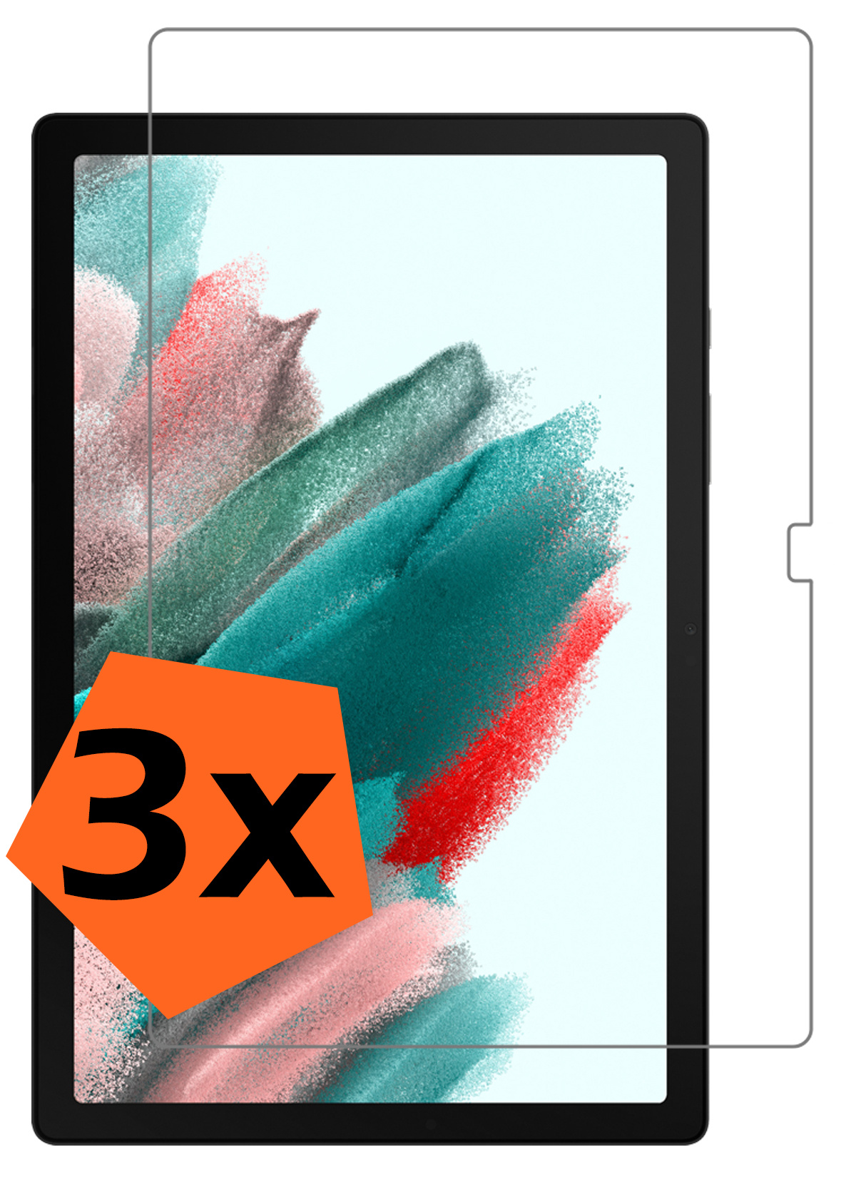 Nomfy Screenprotector Geschikt voor Samsung Galaxy Tab A8 Screenprotector Bescherm Glas - Screen Protector Geschikt voor Samsung Tab A8 Screenprotector Tempered Glass - 3 PACK